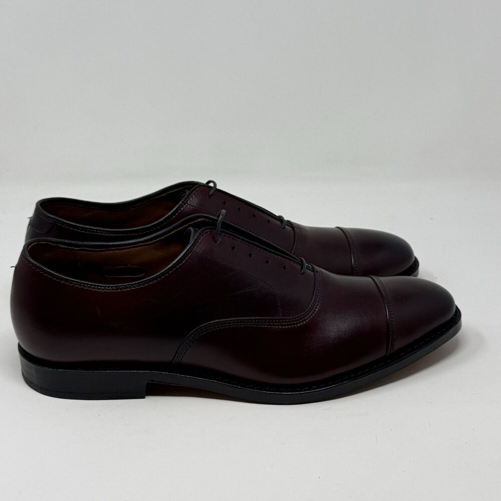 Allen Edmonds Park Avenue Cap Toe Oxfords Mens 10.5 D Burgundy Dress Shoes